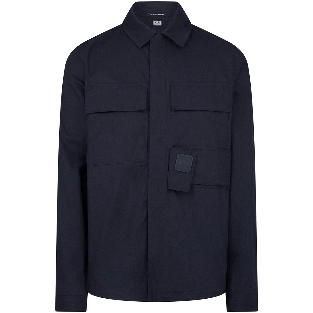 CP Company Gabardine Zipped Overshirt - Total Eclip 888